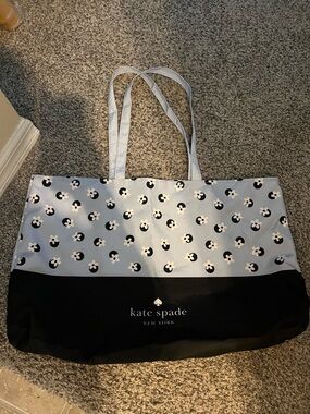 kate spade Light Blue and Black Floral-Print Tote—NWOT!